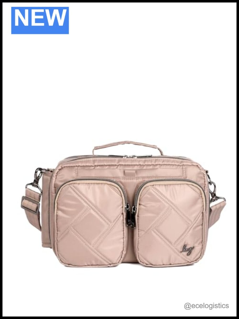 Lug Rider Crossbody Bag with Water Bottle Pocket and Keychain